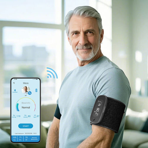 Sfigmomanometro elettronico a bracciale - Q06 - Hingmed Medical - oscillometrico / con connessione wireless / con risposta vocale