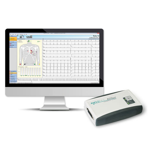 Elettrocardiografo da riposo - CARDIOPART BLUE  - AMEDTEC Medizintechnik - con prova da sforzo / 12 canali / per PC