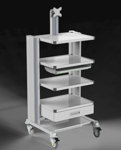 Carrello medico - ENDO - Weiko - per endoscopia / per apparecchio / in alluminio