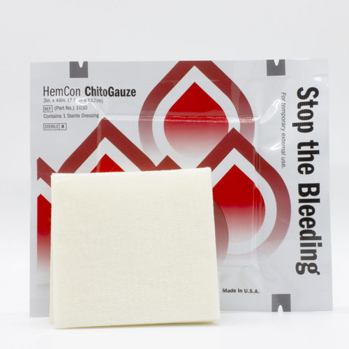 Compressa di garza sterile - ChitoGauze® OTC XL - Tricol Biomedical - antimicrobica / emostatica