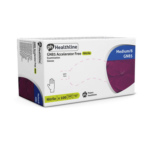 Guanto in nitrile - GN85 - Polyco Healthline - medico / senza polvere / non sterile