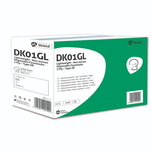 Mascherina chirurgica EN14683 - DK01GL - Polyco Healthline - in polipropilene / per adulti / scatola da 50 pezzi
