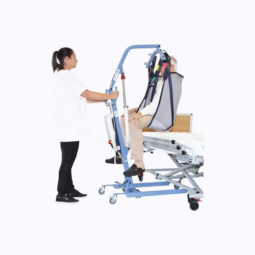 Sollevapersone manuale - BLUE FLYER - Nausicaa Medical - con rotelle / elevatrice / pieghevole