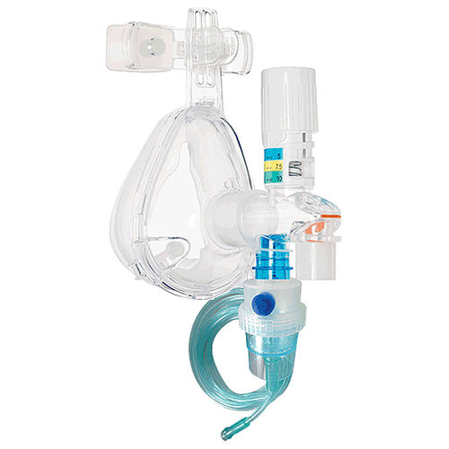 Maschera di ventilazione CPAP - O2-MAX® - Pulmodyne - monouso / trasparente / regolabile