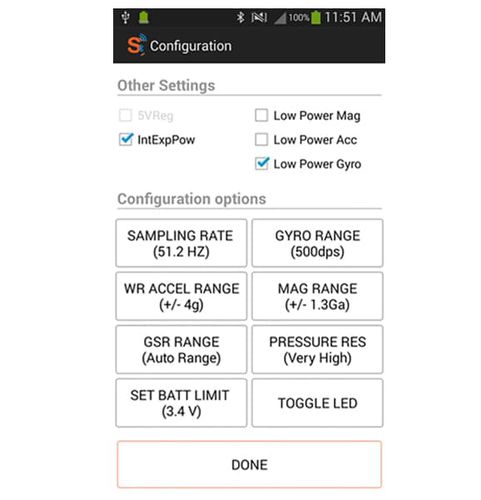 Applicazione android di acquisizione - Shimmer Research - Androïd / per smartphone