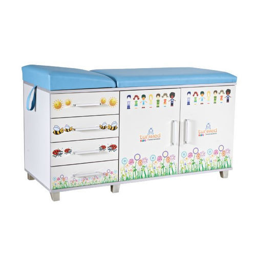 Lettino da visita pediatrico - TM-K 2217 - Turmed - manuale / ad altezza fissa / con scomparti