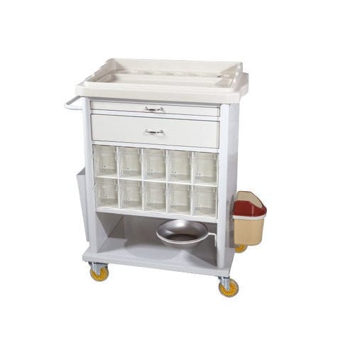 Carrello di emergenza - TM-B 2028  - Turmed - portamedicinali / con sonda / portabombole di ossigeno