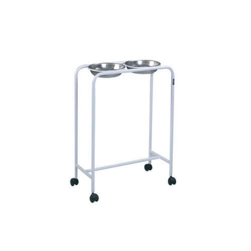 Porta-catino con due catini - TM-B 2005 - Turmed - con rotelle / in acciaio inossidabile