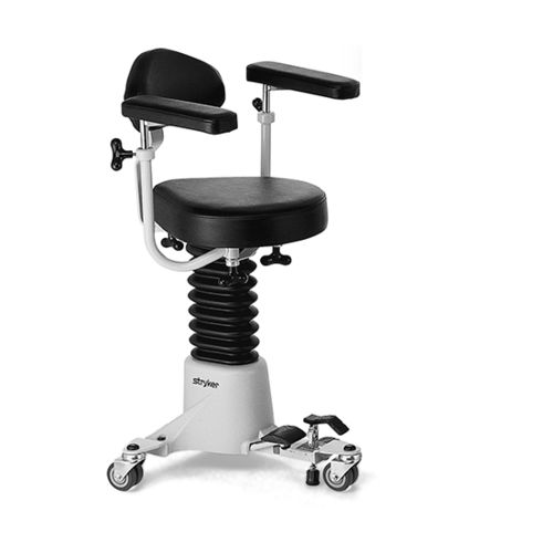 Sgabello chirurgico - Stryker Acute Care - ad altezza regolabile / con braccioli / con schienale
