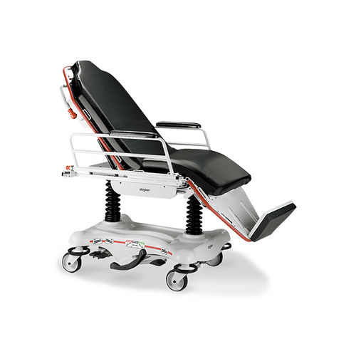 Poltrona barella idropneumatica - Stryker Acute Care - ad altezza regolabile / convertibile / 3 sezioni