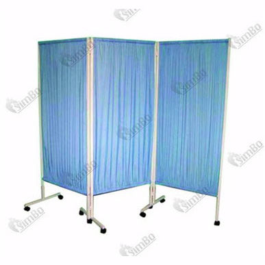 Paravento medicale con rotelle - ShM3 - Ltd. Norma-Trade - 3 pannelli / con tendina