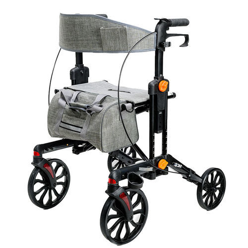 Deambulatore rollator a 4 ruote - MHRL108BK - Mobb+ Health Care - con braccioli / ad altezza regolabile / pieghevole