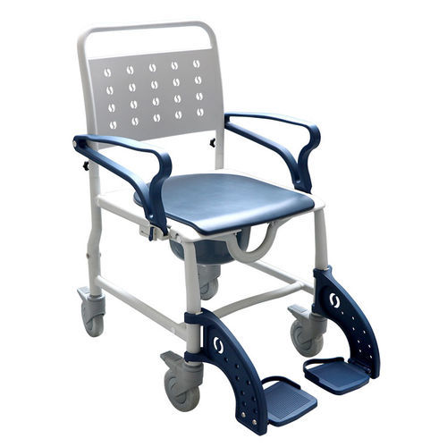 Sedia da toilette con braccioli - MHCMWC–BE - Mobb+ Health Care - con rotelle / con secchio