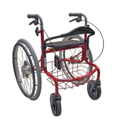 Deambulatore rollator a 4 ruote - 500100PU - Tukimet Oy - telaio in acciaio / con sedile / con cestello