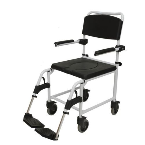 Sedia da doccia con braccioli - SIIRI - Tukimet Oy - con rotelle / con poggiapiedi / con apertura igienica