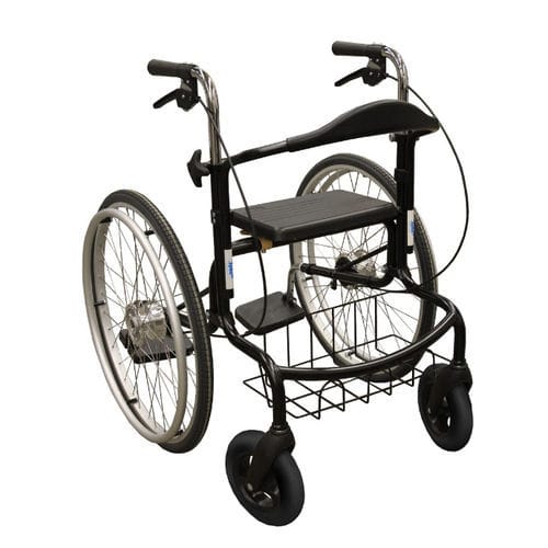 Deambulatore rollator a 4 ruote - 500100MU - Tukimet Oy - telaio in acciaio / con sedile / con cestello