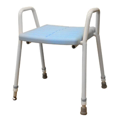 Sedia da doccia con braccioli - ANNELI  - Tukimet Oy - con schienale / ad altezza regolabile / in plastica