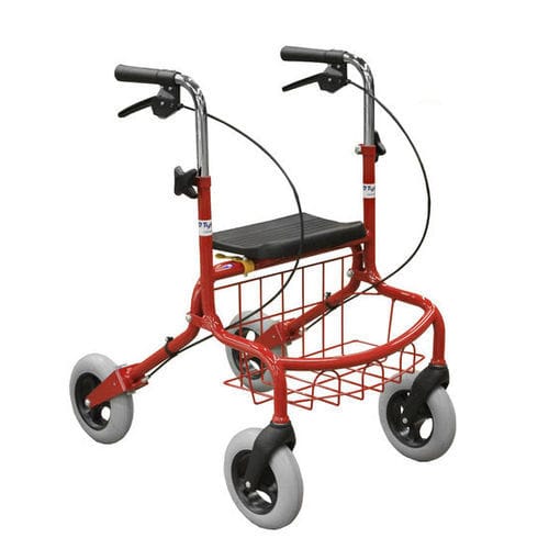 Deambulatore rollator a 4 ruote - 339600M - Tukimet Oy - telaio in acciaio / con sedile / con cestello