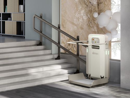 Montascale per sedia a rotelle - V6 - Vimec - per scale dritte / par paziente umano / a piattaforma