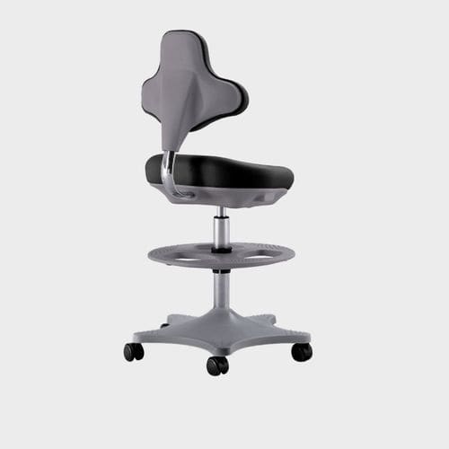 Sedia da laboratorio - Labster 3 - Berner International - per adulti / con rotelle / con schienale alto