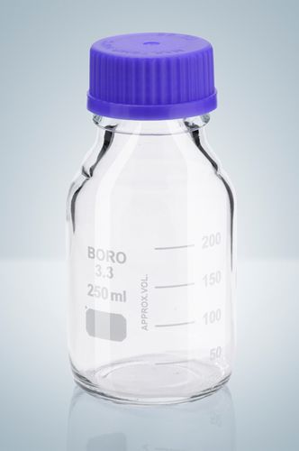 Flacone da laboratorio - 72233 series - Hirschmann - in vetro borosilicato / graduato