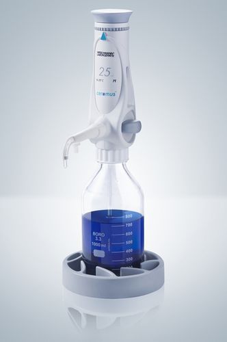 Dispensatore su flacone da laboratorio - ceramus® fix - Hirschmann - a volume fisso