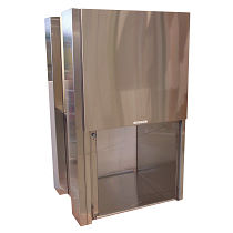Passa-materiali per camera bianca - CAP18WVS series - Clean Air Products - con portellone scorrevole verticale / da parete