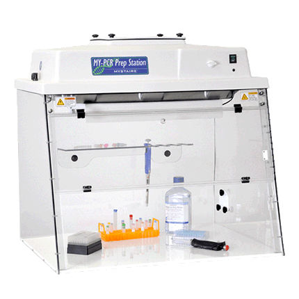 Workstation da laboratorio per PCR - MY‑PCR32 - Mystaire - compatta / a flusso laminare