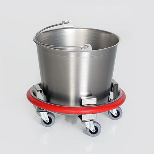 Porta-catino con rotelle - MCM-54 series - Mid Central Medical - in acciaio inossidabile