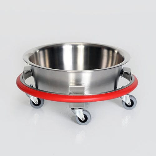 Porta-catino con rotelle - MCM-541 - Mid Central Medical - in acciaio inossidabile