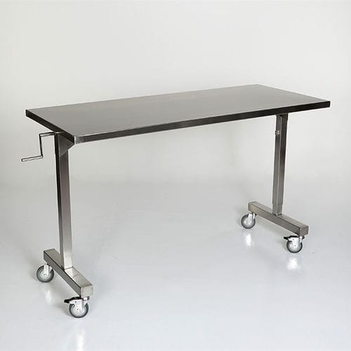 Tavolo da lavoro - MCM-53 series - Mid Central Medical - rettangolare / ad altezza regolabile / su rotelle
