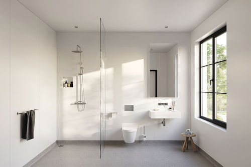Struttura per muri per il settore medico - Whiterock™ Recessed Shelf - ALTRO LTD - con pannelli di rivestimento