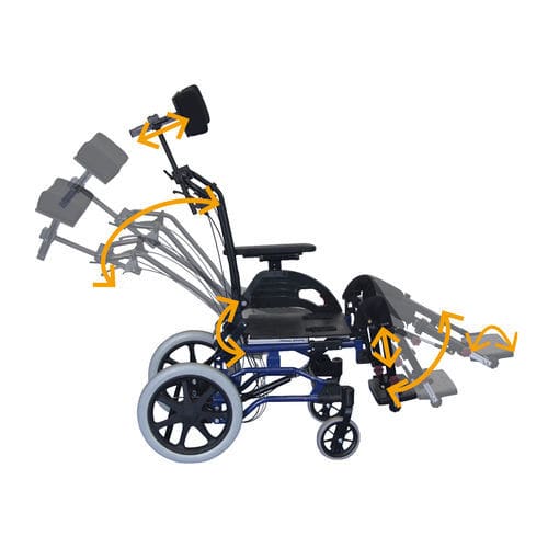 Sedia a rotelle passiva - DYNAMIC BASE - Alu Rehab - da esterno / da interno / reclinabile