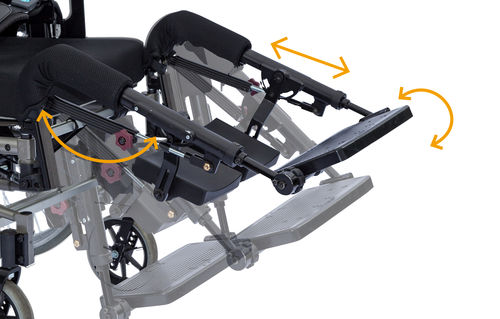 Poggiagambe per sedia a rotelle - DYNAMIC - Alu Rehab - regolabile