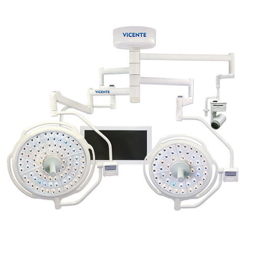 Lampada scialitica a soffitto - Shandong Mingtai Medical Equipment Group - LED / 2 bracci / con videocamera