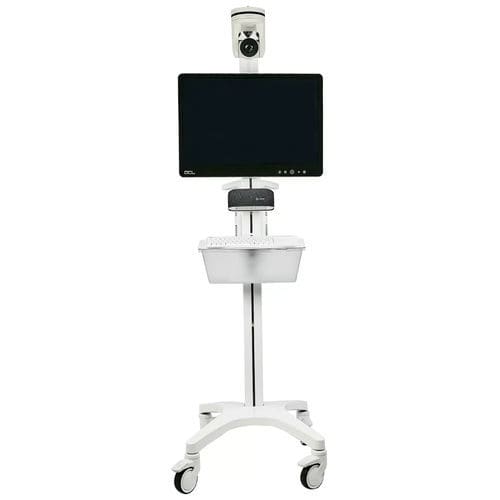 Carrello per telemedicina per videoconferenza - AMIS-X - Ditec Medical - per pannello PC / mobile / con batteria