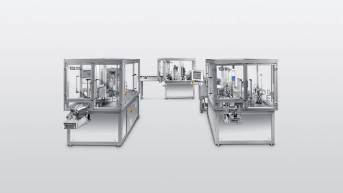 Sistema di confezionamento automatico - MRT - Harro Hoefliger Verpackungsmaschinen - semiautomatico / formatrice-riempitrice-sigillatrice / rotativo
