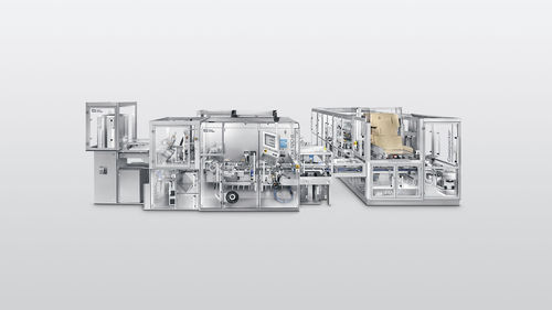 Inscatolatrice automatizzata - MCP - Harro Hoefliger Verpackungsmaschinen - intermittente / con pellicola di plastica / a pavimento
