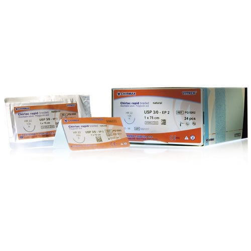 Filo di sutura assorbibile - Chirlac - Vitrex Medical A/S - per chirurgia oftalmica / per chirurgia pediatrica generale / 5/0