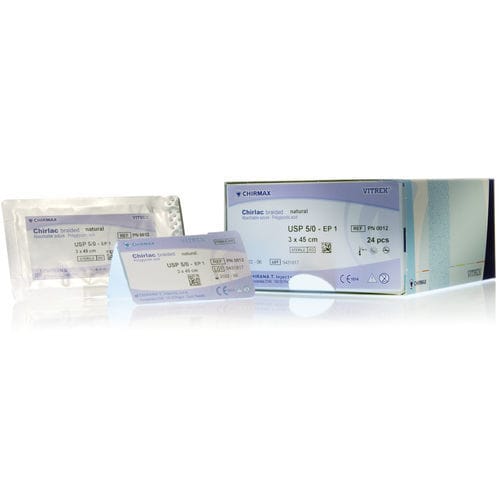 Filo di sutura assorbibile a medio termine - Chirlac braided - Vitrex Medical A/S - per chirurgia generale / 6/0 / 5/0