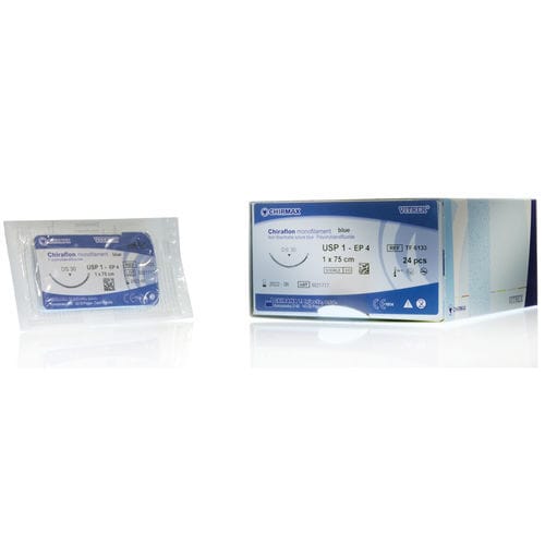 Filo di sutura non assorbibile - Chiraflon  - Vitrex Medical A/S - per chirurgia oftalmica / per chirurgia ortopedica / per chirurgia plastica