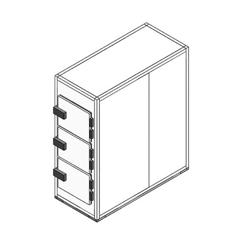 Cella mortuaria per barelle mortuarie - MORG337 - FRIMA CONCEPT - 3 salme / a carico frontale / con porta