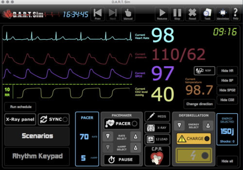 Software di gestione del workflow ECG in linea - DART Sim 15  - DART Sim ECG Simulator - didattico / di simulazione / per ECG