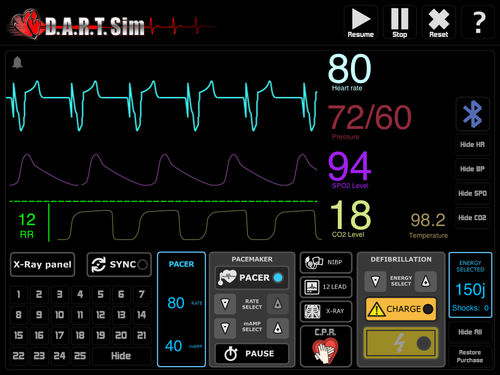 Software medico - D.A.R.T 1 - DART Sim ECG Simulator - per ECG / di gestione del workflow ECG in linea / di simulazione