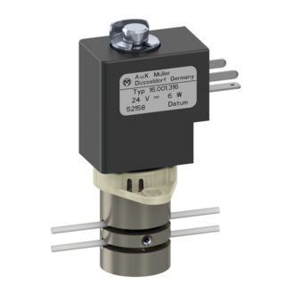 Valvola per il settore medico - 16.001.316 - A. u. K. Müller GmbH & Co. KG - a solenoidi / a comando diretto / in acciaio inossidabile