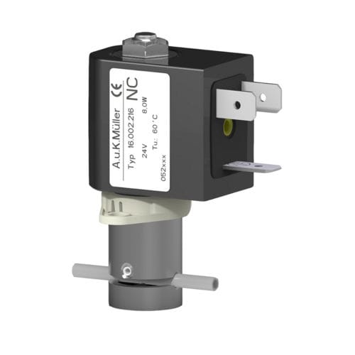 Valvola per il settore medico - 16.002.216 - A. u. K. Müller GmbH & Co. KG - a solenoidi / a comando diretto / in acciaio inossidabile