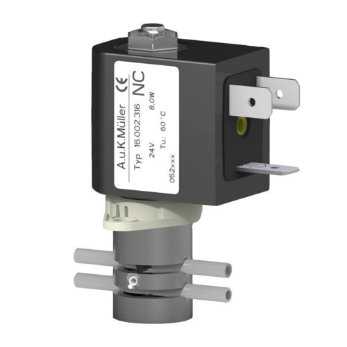 Valvola per il settore medico - 16.002.316 - A. u. K. Müller GmbH & Co. KG - a solenoidi / a comando diretto / in acciaio inossidabile