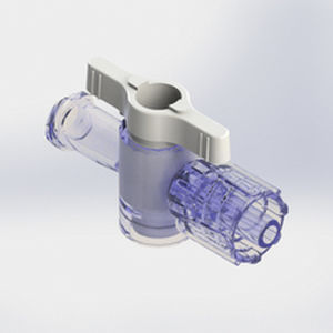 Connettore per perfusione con rubinetto - 562125 - Elcam Medical Italy - diritto / LUER®-lock