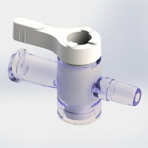 Connettore per perfusione con rubinetto - 561026 - Elcam Medical Italy - diritto / LUER®-lock