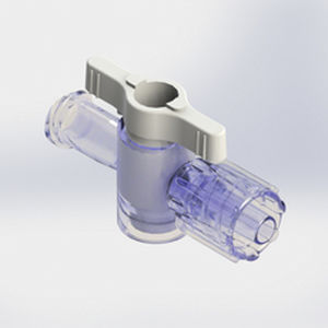 Connettore per perfusione con rubinetto - 561010 - Elcam Medical Italy - diritto / LUER®-lock